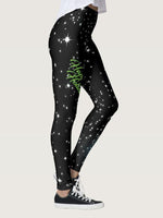 Load image into Gallery viewer, Christmas print high waist tight hip fitness yoga pants
