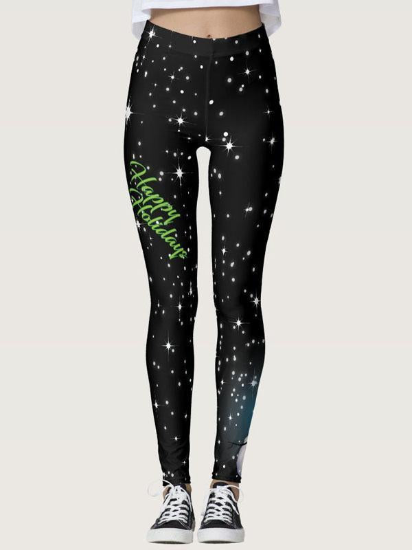 Christmas print high waist tight hip fitness yoga pants