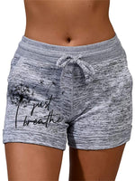 Load image into Gallery viewer, Women&#39;s Faith Just Breathe Print Shorts
