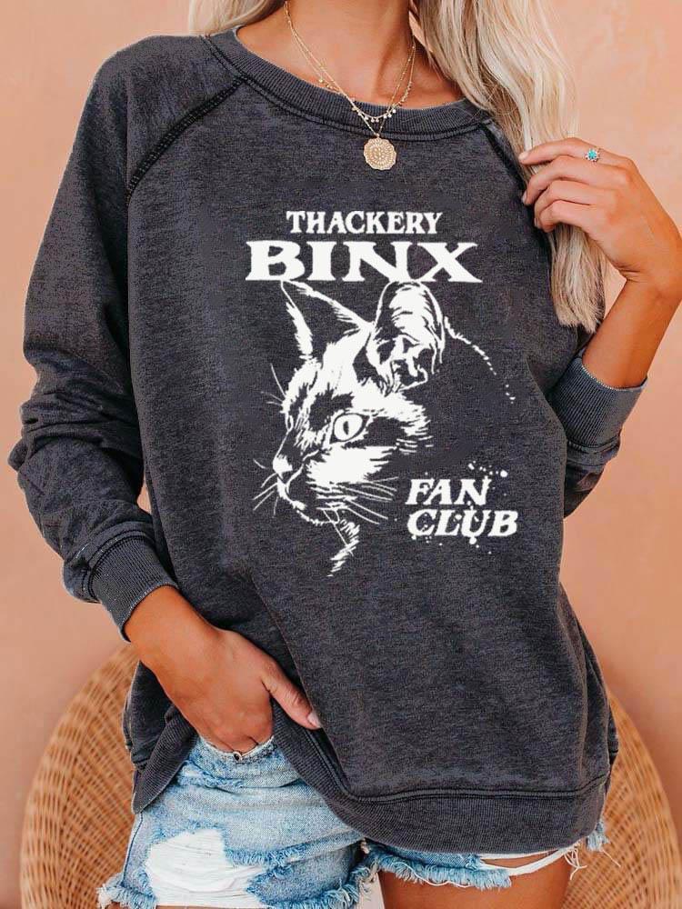 Thackery Binx Fan Club Long Sleeve Pullover