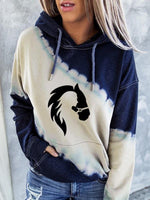 Load image into Gallery viewer, Women&#39;s Horse with Girl Tie-Dye Hoodie
