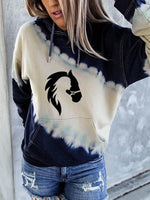 Load image into Gallery viewer, Women&#39;s Horse with Girl Tie-Dye Hoodie
