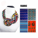 Load image into Gallery viewer, Women&#39;s button African print handmade clothing accessory necklace
