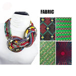 Load image into Gallery viewer, Women&#39;s button African print handmade clothing accessory necklace
