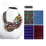 Load image into Gallery viewer, Women&#39;s button African print handmade clothing accessory necklace
