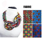Load image into Gallery viewer, Women&#39;s button African print handmade clothing accessory necklace
