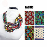 Load image into Gallery viewer, Women&#39;s button African print handmade clothing accessory necklace
