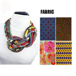 Load image into Gallery viewer, Women&#39;s button African print handmade clothing accessory necklace
