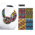 Load image into Gallery viewer, Women&#39;s button African print handmade clothing accessory necklace
