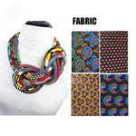 Load image into Gallery viewer, Women&#39;s button African print handmade clothing accessory necklace
