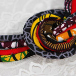 Load image into Gallery viewer, Women&#39;s button African print handmade clothing accessory necklace
