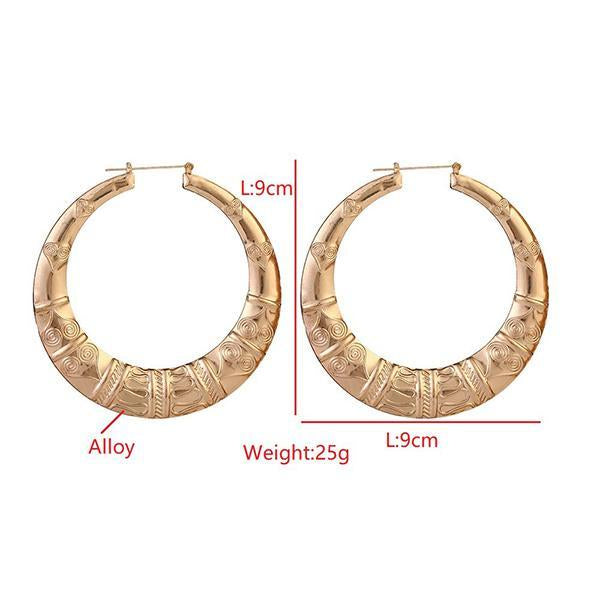 Exaggerated Nightclub Hoop Earrings