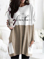 Load image into Gallery viewer, Women&#39;s Just Breathe Printed Long Sleeve Blouse
