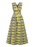 Load image into Gallery viewer, Women&#39;s Sexy African Print DIY Multi-wear Strappy Wide-leg Jumpsuit
