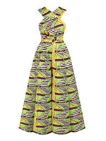 Load image into Gallery viewer, Women&#39;s Sexy African Print DIY Multi-wear Strappy Wide-leg Jumpsuit
