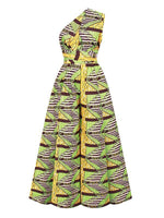 Load image into Gallery viewer, Women&#39;s Sexy African Print DIY Multi-wear Strappy Wide-leg Jumpsuit
