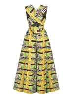 Load image into Gallery viewer, Women&#39;s Sexy African Print DIY Multi-wear Strappy Wide-leg Jumpsuit
