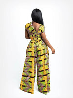 Load image into Gallery viewer, Women&#39;s Sexy African Print DIY Multi-wear Strappy Wide-leg Jumpsuit
