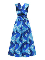 Load image into Gallery viewer, Women&#39;s Sexy African Print DIY Multi-wear Strappy Wide-leg Jumpsuit
