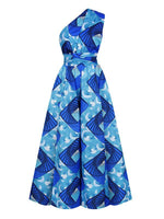 Load image into Gallery viewer, Women&#39;s Sexy African Print DIY Multi-wear Strappy Wide-leg Jumpsuit
