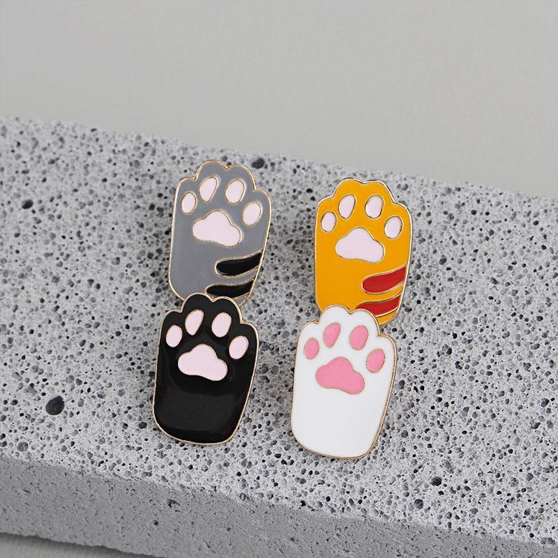 Cute Cartoon Dog Paw Cat Paw Fun Brooch
