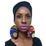 Load image into Gallery viewer, African cotton print earrings for woman
