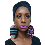 Load image into Gallery viewer, African cotton print earrings for woman
