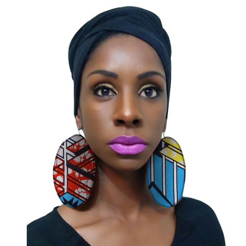 African cotton print earrings for woman