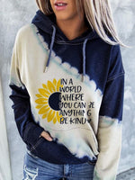 Load image into Gallery viewer, Women&#39;s &quot;in a world where you can be anything be kind&quot; Tie-dye Hoodie
