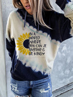 Load image into Gallery viewer, Women&#39;s &quot;in a world where you can be anything be kind&quot; Tie-dye Hoodie
