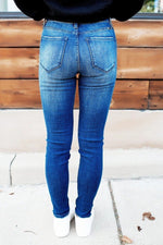 Load image into Gallery viewer, Check print casual jeans for women
