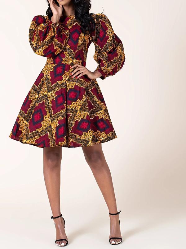 Women's Fashion Sexy U-shaped Back Long Sleeve Autumn Dress