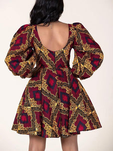 Women's Fashion Sexy U-shaped Back Long Sleeve Autumn Dress
