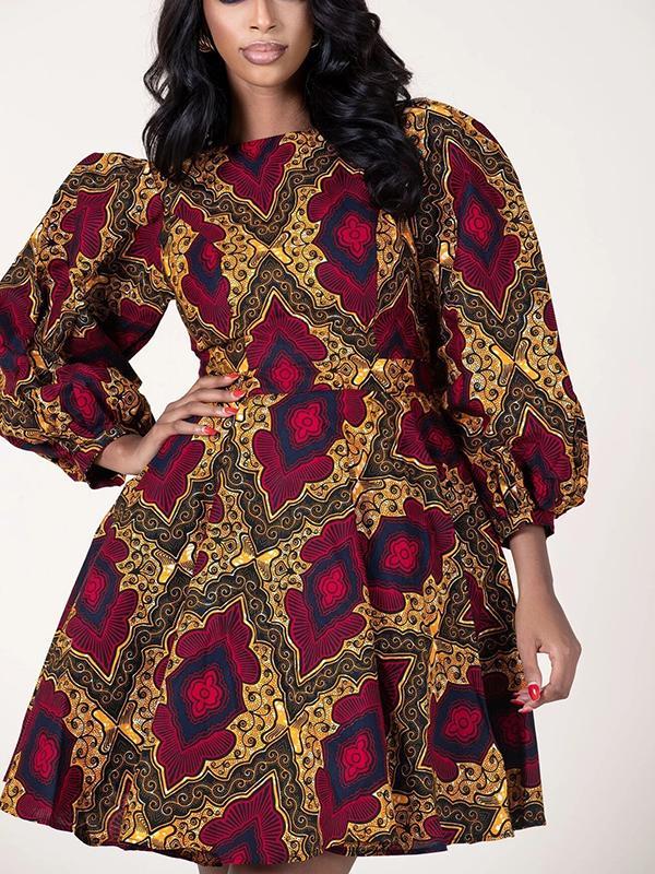 Women's Fashion Sexy U-shaped Back Long Sleeve Autumn Dress