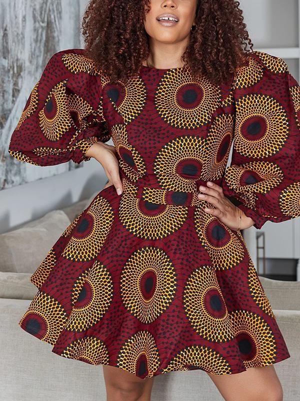 Women's Fashion Sexy U-shaped Back Long Sleeve Autumn Dress