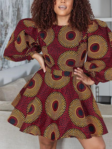 Women's Fashion Sexy U-shaped Back Long Sleeve Autumn Dress