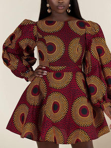 Women's Fashion Sexy U-shaped Back Long Sleeve Autumn Dress