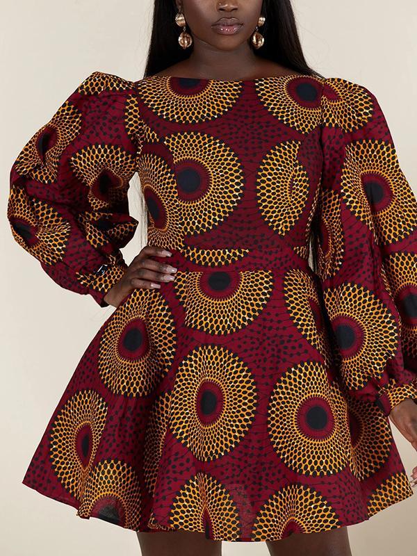Women's Fashion Sexy U-shaped Back Long Sleeve Autumn Dress