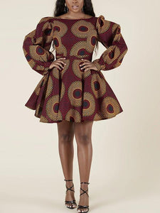 Women's Fashion Sexy U-shaped Back Long Sleeve Autumn Dress