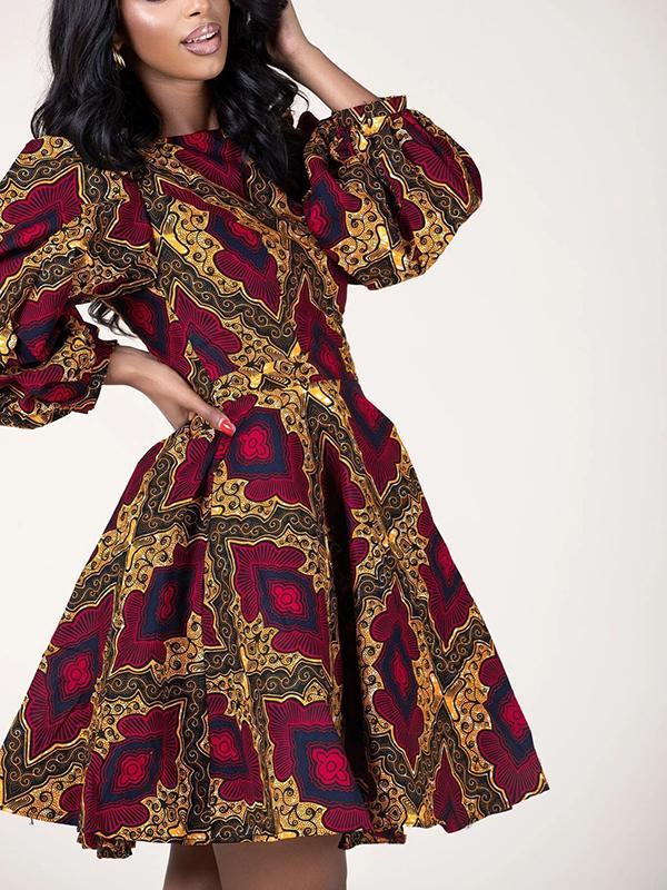 Women's Fashion Sexy U-shaped Back Long Sleeve Autumn Dress