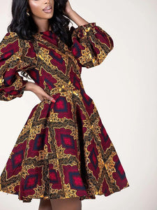 Women's Fashion Sexy U-shaped Back Long Sleeve Autumn Dress