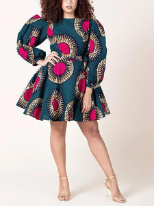 Women's Fashion Sexy U-shaped Back Long Sleeve Autumn Dress