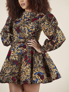 Women's Fashion Sexy U-shaped Back Long Sleeve Autumn Dress