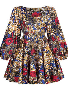 Women's Fashion Sexy U-shaped Back Long Sleeve Autumn Dress