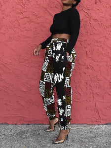 Women's Elastic Waist Casual Indonesian Fashion Harem Pants
