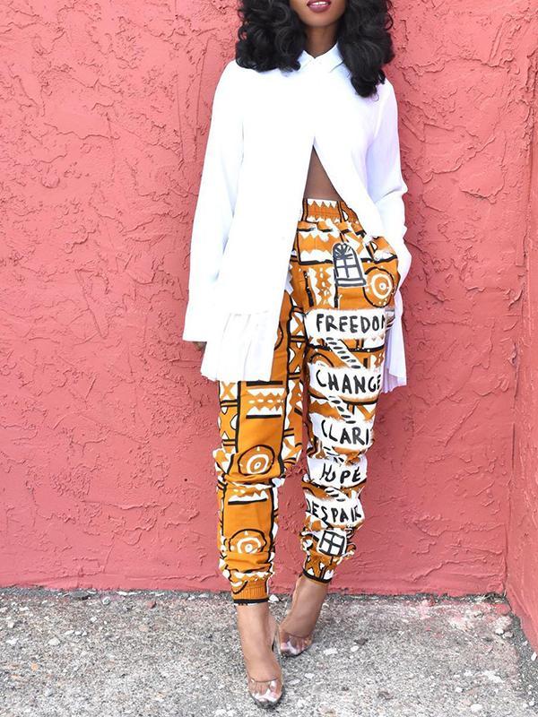 Women's Elastic Waist Casual Indonesian Fashion Harem Pants