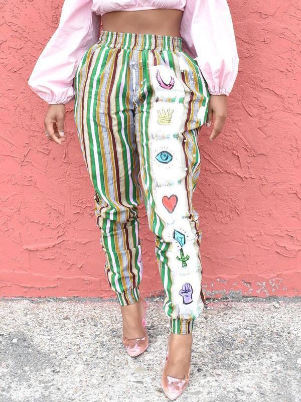 Women's Elastic Waist Casual Indonesian Fashion Harem Pants