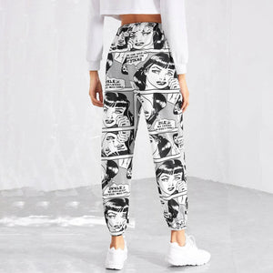 Ladies Fashion European and American Printed Fun Casual Pants