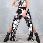 Load image into Gallery viewer, Ladies Fashion European and American Printed Face Fun Casual Pants
