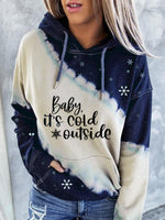 Load image into Gallery viewer, Women&#39;s &quot;baby its cold outside&quot; Tie-dye Hoodie
